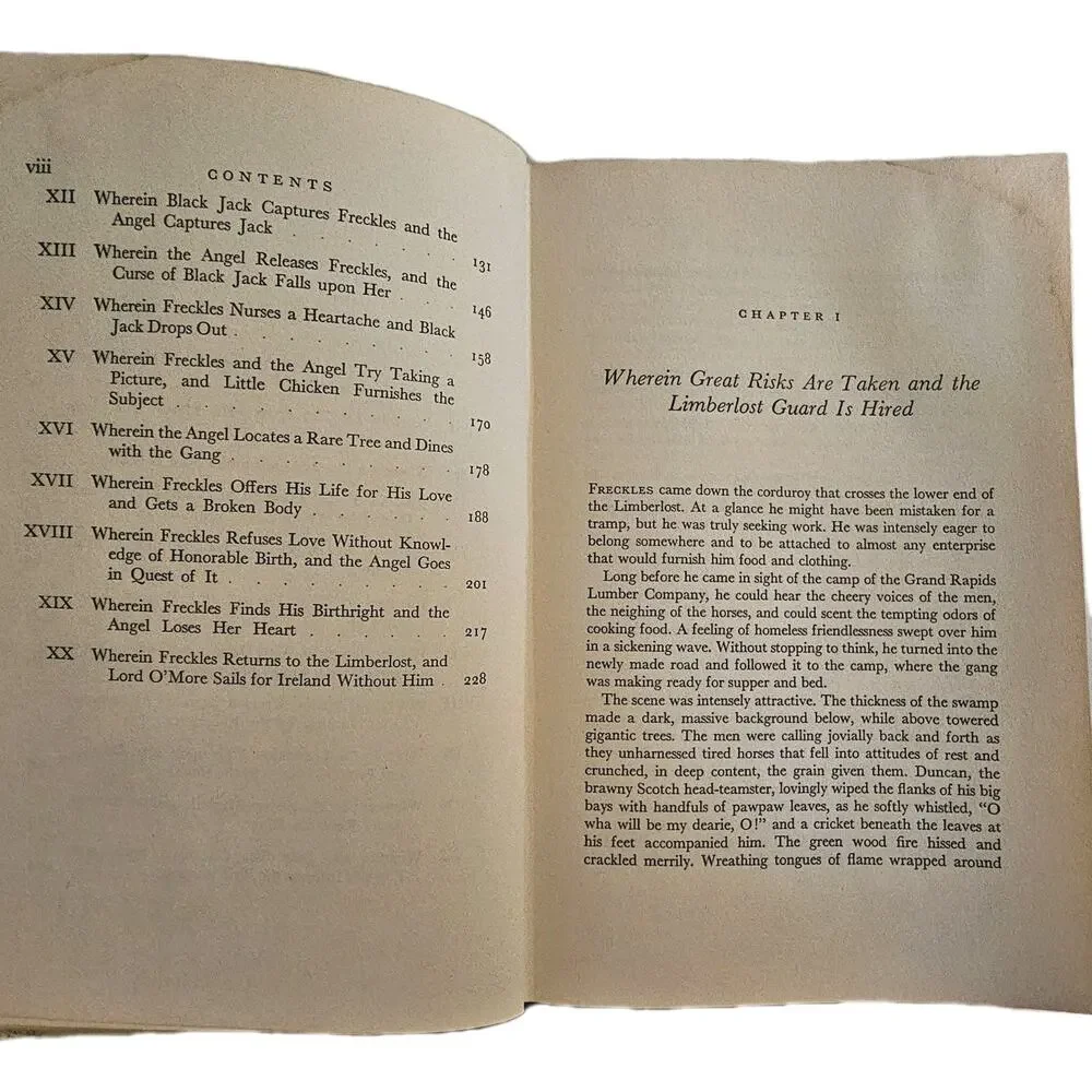 Freckles Gene Stratton-Porter 1904 Hardcover Grosset Dunlap Antique Book Fiction